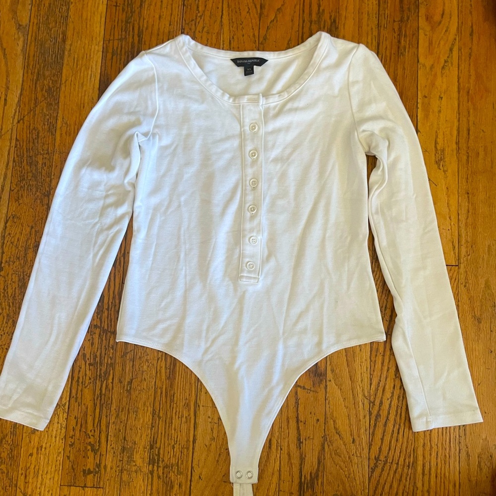 Bodysuit/Leotard Henley Top
